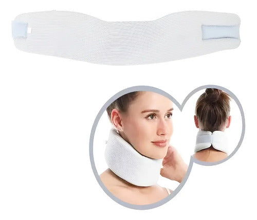 Collar Cervical Universal Blanco Acolchado De Espuma Xl Blanco