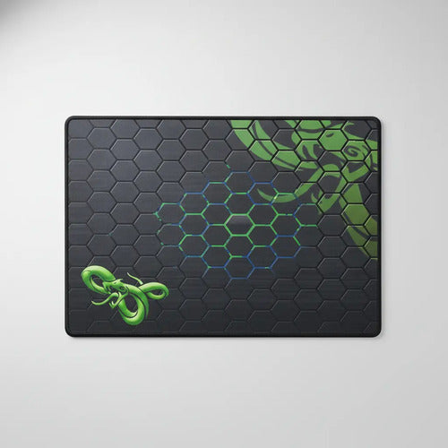 Mousepad Gamer Cosido Verde Con Diseño Verde