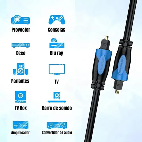 Cable Optico Audio Digital Toslink A Toslink 5metros