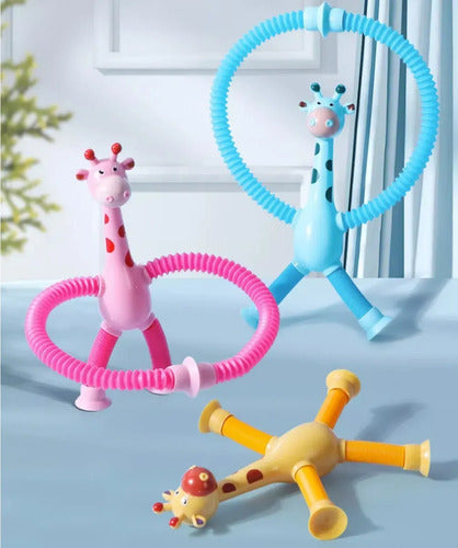 Pack X10 Jirafa Ventosa Sensorial Juguete Cotillón Sorpresa Variados
