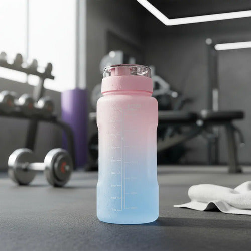Botella De Agua Con Medidor Motivacional 2000 Ml