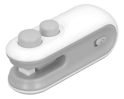 Mini Selladora De Bolsas Plásticas Portátil Recargable. Blanco