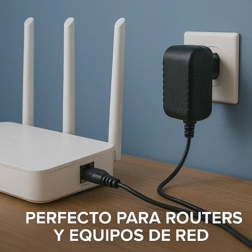 Fuente De Poder Adaptador Transformador Dc 12v 1a Negro
