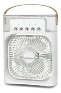 Ventilador Humidificador 3 En 1 Mini Enfriador Portátil Led Blanco