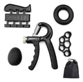 Hand Grip Set Ejercitadores Mano Muñeca Antebrazo Graduable Negro