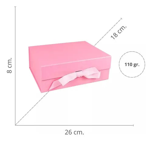 Caja De Tapa Premium Tapa Dura Gift Box Color Rosa