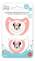 Pack X2 Chupetes De Silicona Anatómica Mickey Mouse 0-6 M