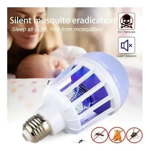 Ampolleta Uv Mata Mosquitos 15w E27 Qatarshop Sin Químicos Corriente Eléctrica