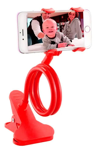 Soporte Celular Pinzas Brazo Flexible Sujeta Celular