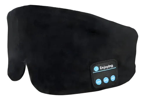 Antifaces Auriculares Dormir Bluetooth Música Micrófono Color Negro
