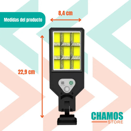 Pack 4 Focos Led Exterior Con Sensor Reflector Solar Negro Blanco
