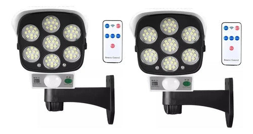 Aplique Solar Led Con Sensor Movimiento Exterior 77 Leds Blanco