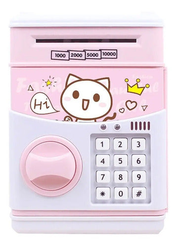 Alcancía Mini Caja Fuerte De Ahorro Automática Con Diseño