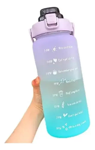Termo Motivacional Capacidad 2 Litros Botella Color Morado