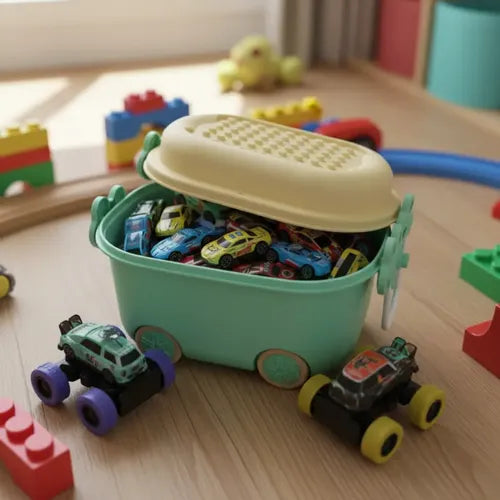 Set Autos A Friccion Juguete Niños Caja Organizadora 52pcs Autos A Friccion Metalicos Juguetes Regalo Variados