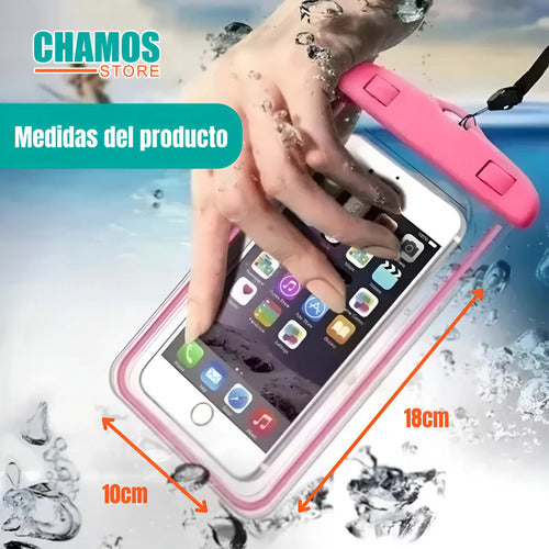 Pack X2 Carcasa Funda Porta Celular Impermeable Anti Agua Colores Surtidos