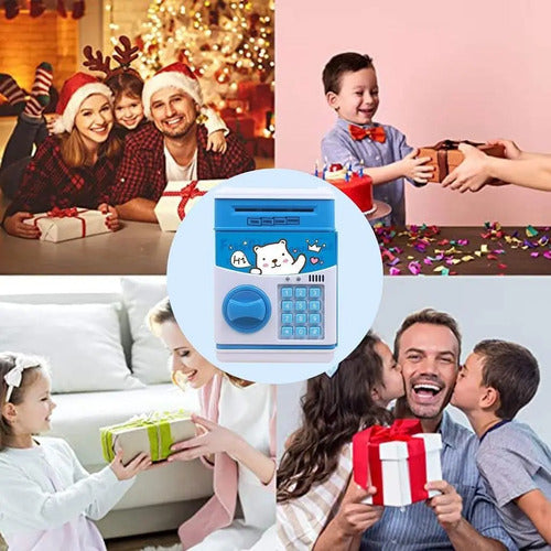 Alcancía Mini Caja Fuerte De Ahorro Automática Con Diseño