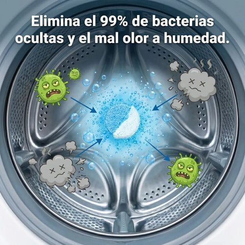 Pack 48 Pastillas Efervescentes Limpieza De Lavadora Máquina