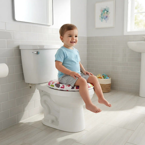 Tapa Baño Niño Adaptador Wc Acolchado Infantil Multicolor Rosa Chicle Animales