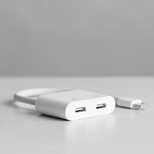 Adapt Lightning iPhone 2x1 Audífonos Y Cargador Certificado