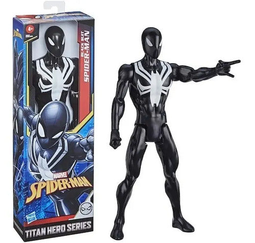 Figura Titan Hero Black Suit Warriors Marvel Hasbro