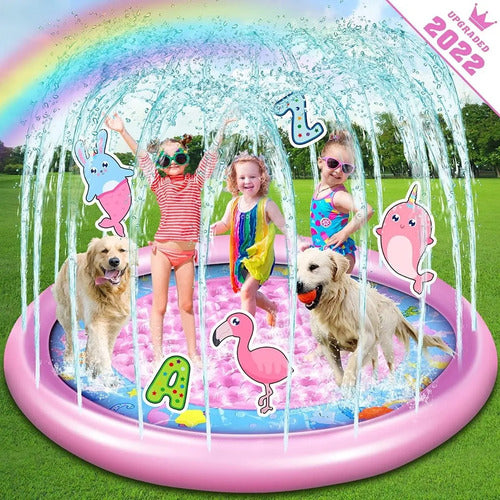 Piscina Inflable Tipo Fuente Para Niños Y Mascotas 170 Cm