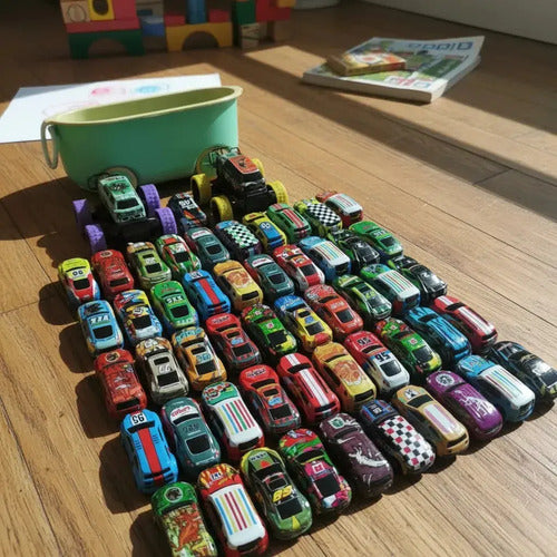 Set Autos A Friccion Juguete Niños Caja Organizadora 52pcs Autos A Friccion Metalicos Juguetes Regalo Variados