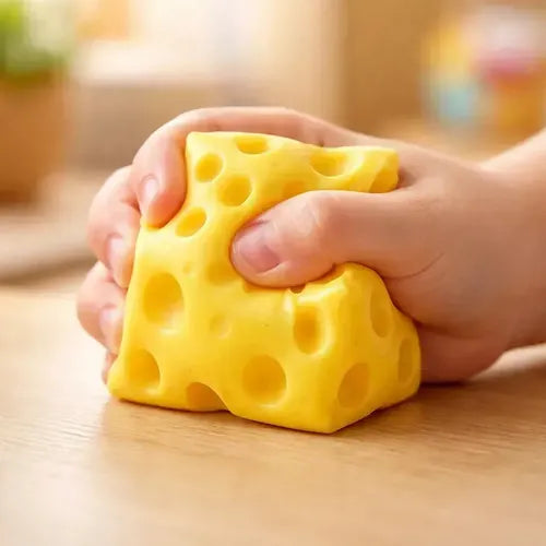 Squishy Queso Juguete Cheese Antiestrés Apretable Sensorial Amarillo