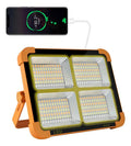 Lampara De Emergencia Foco Solar Recargable Led Con Power Bank Naranja