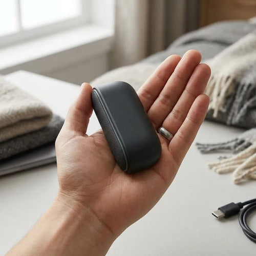 Calentador De Manos Portátil Magnético 2 En 1 Recargable Usb Negro