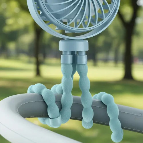 Ventilador Portátil Flexible Multiuso Coche Bebé Recargable