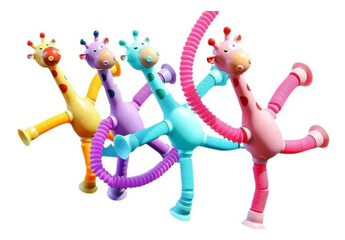 Pack X10 Jirafa Ventosa Sensorial Juguete Cotillón Sorpresa Variados