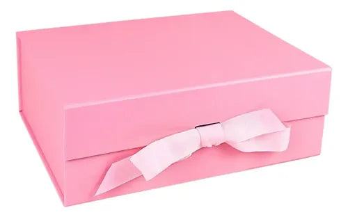 Caja De Regalo Magnética Premium Tapa Dura Lazo Y Tarjeta