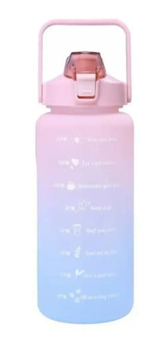 Botella De Agua Con Medidor Motivacional 2000 Ml