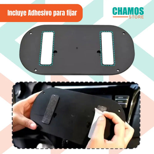 Ventilador Para Auto Usb Doble Cabezal Giratorio 360 Grados Negro