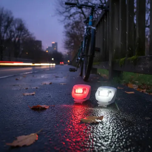 Juego De 2 Luces Led Delantera Y Trasera Para Bicicleta