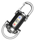 Linterna Llavero Recargable Led Usb Miniclip Potente Baliza Luz Blanca Baliza Estroboscópica Lampara Negro