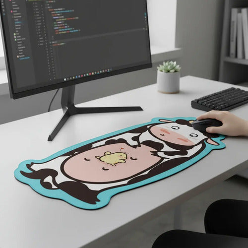 Mouse Pad Gamer Diseño Kawaii Borde Cosido Antideslizante