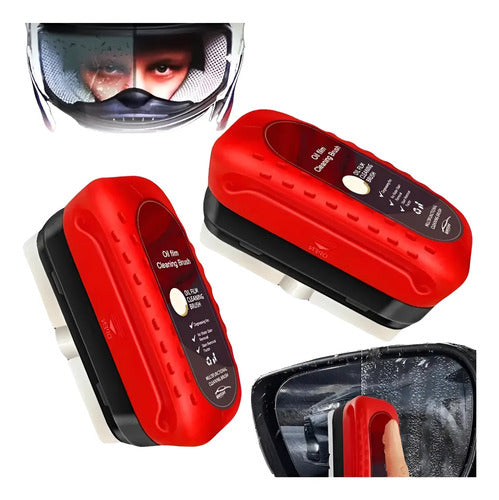 Cepillo Limpiador Vidrio Anti Lluvia Y Niebla Visor Casco
