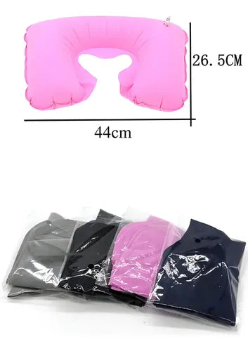 Kit De Viaje Almohada Tapones Para Oídos Y Antifaz Azul