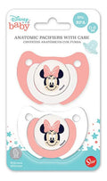 Pack X2 Chupetes Stor Disney Baby Silicona Rosa Mickey Mouse 0-6 Meses