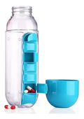 Botella De Agua Pastillero Con Organizador De Pastillas Amarillo