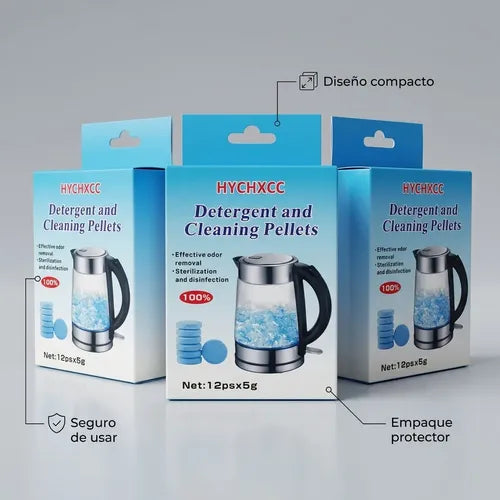 Pack X12 Pastillas Limpiadoras Saca Sarro Hervidor Cafetera