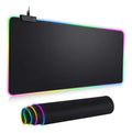 Pad Mouse Alfombra 7 Colores Led Rgb 30x80cm Negro