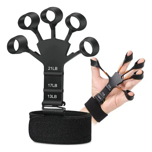 Ejercitador Banda Resistencia Entrenador Antebrazo Grip Mano Negro