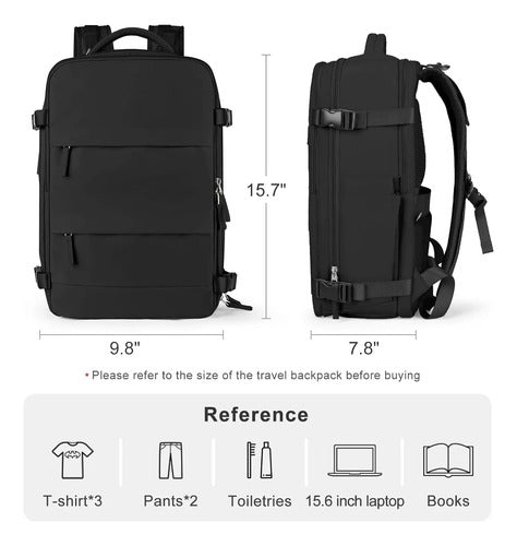 Mochila Viaje Expandible Con Usb Viral Para Cabina De Avión