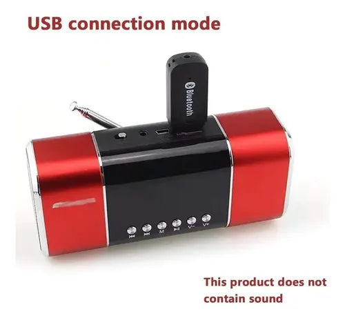 Receptor De Audio Bluetooth Usb Para Auto Radios Y Equipo Negro