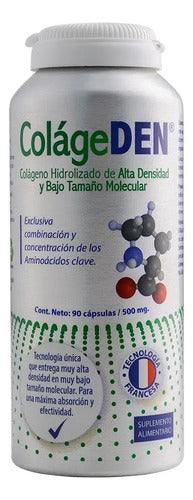 Colágeden Colágeno Hidrolizado Alta Densidad Vitamina C 90 Cápsulas Sin Sabor