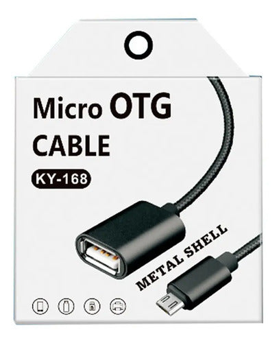 Cable Otg Micro Usb De Metal Para Pendrive Mouse Teclado