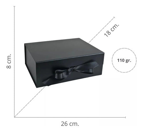 Caja De Tapa Premium Tapa Dura Gift Box Color Negro